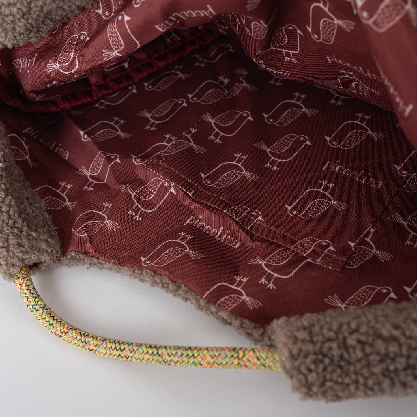 Cozy Teddy Fleece Cat Appliqué Tote Bag - Kusuguru Japan