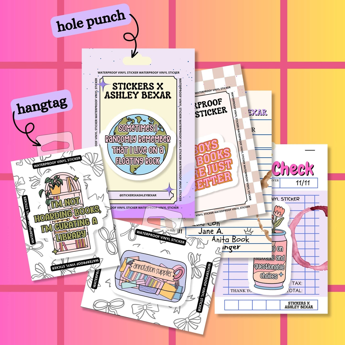 Funny Cat Mom Cats Waterproof Vinyl Sticker