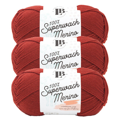 Lion Brand Yarn LB Collection Superwash Merino 3Pack