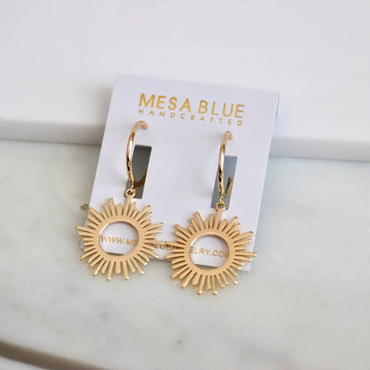 Sun Hoop Earrings