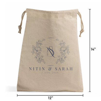 Custom Cotton Canvas Value Drawstring Pouches / Favor Bags