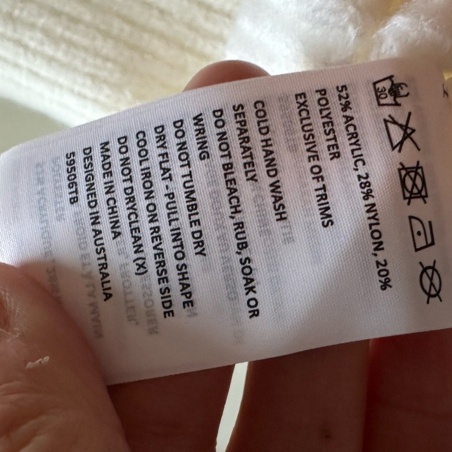 Sleeveless Knit Top White, Size S | 2021