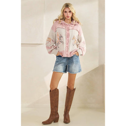 Sweater with Horse Print