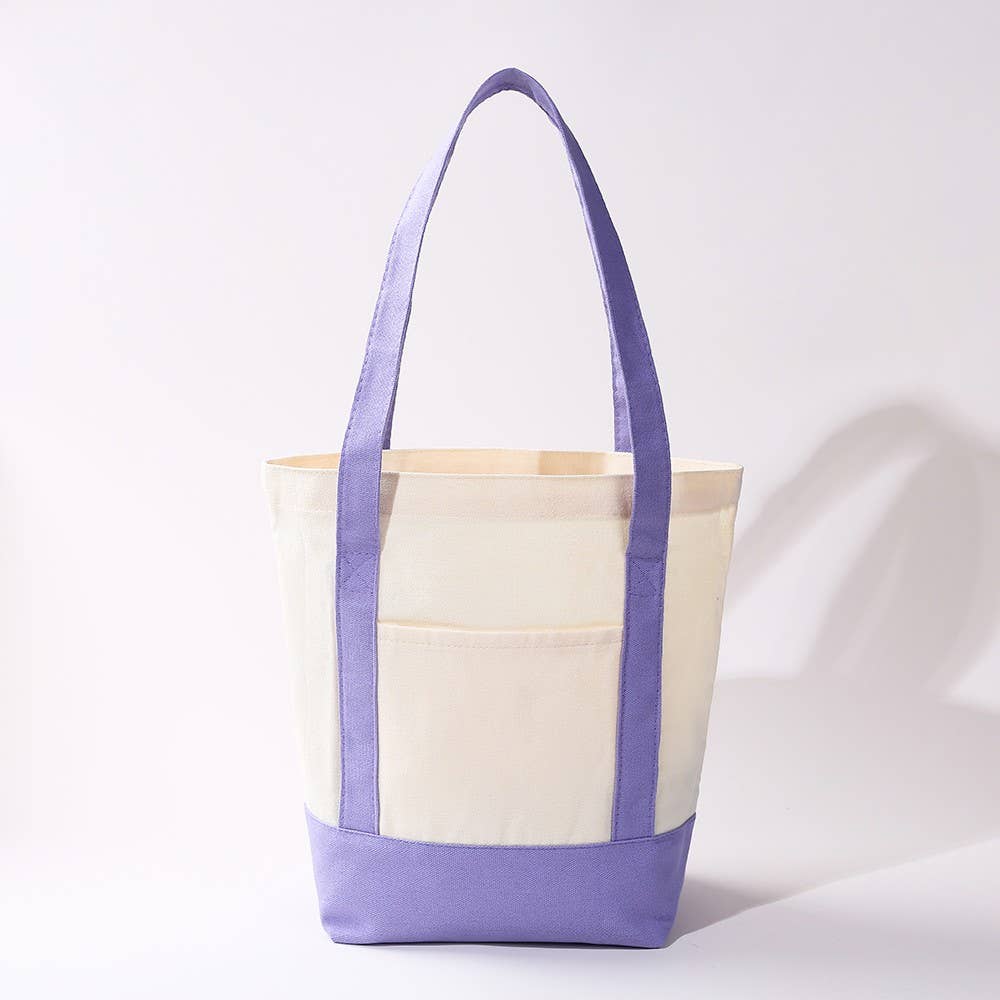 Medium Cotton Canvas Shoulder Tote Bag | 40P612