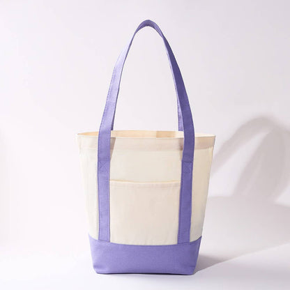 Medium Cotton Canvas Shoulder Tote Bag | 40P612