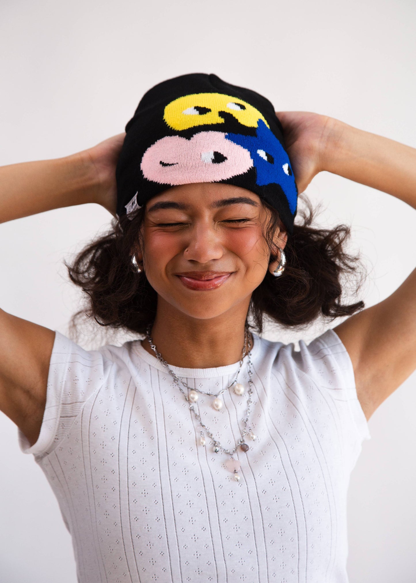 SIDEKICK: Black Knit Beanie