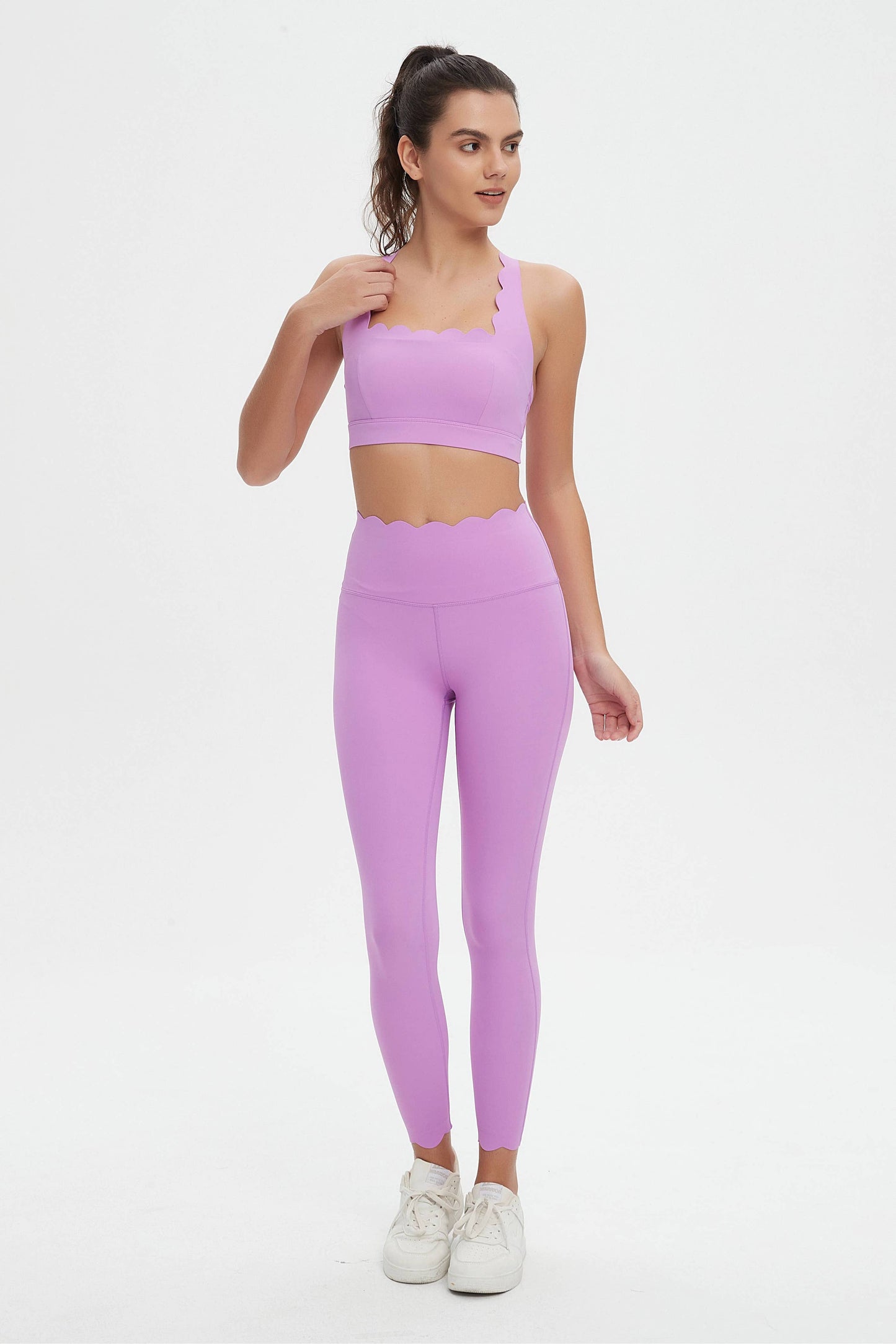 Sylvie Lycra® Scallop Sports Bra & Leggings Set