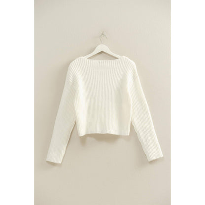 Textured Sweater With Relaxed Drop Sleeves