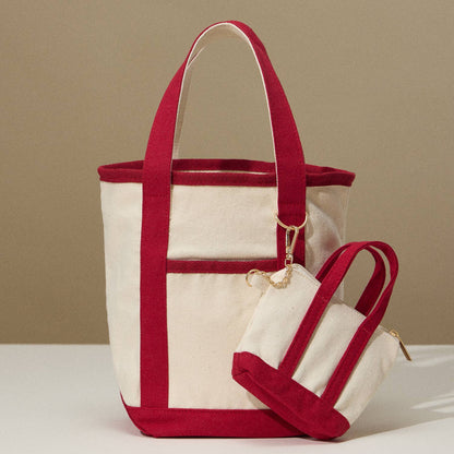 EcoCharm Cotton Everywhere-Carry Canvas Tote Bag -Small Size