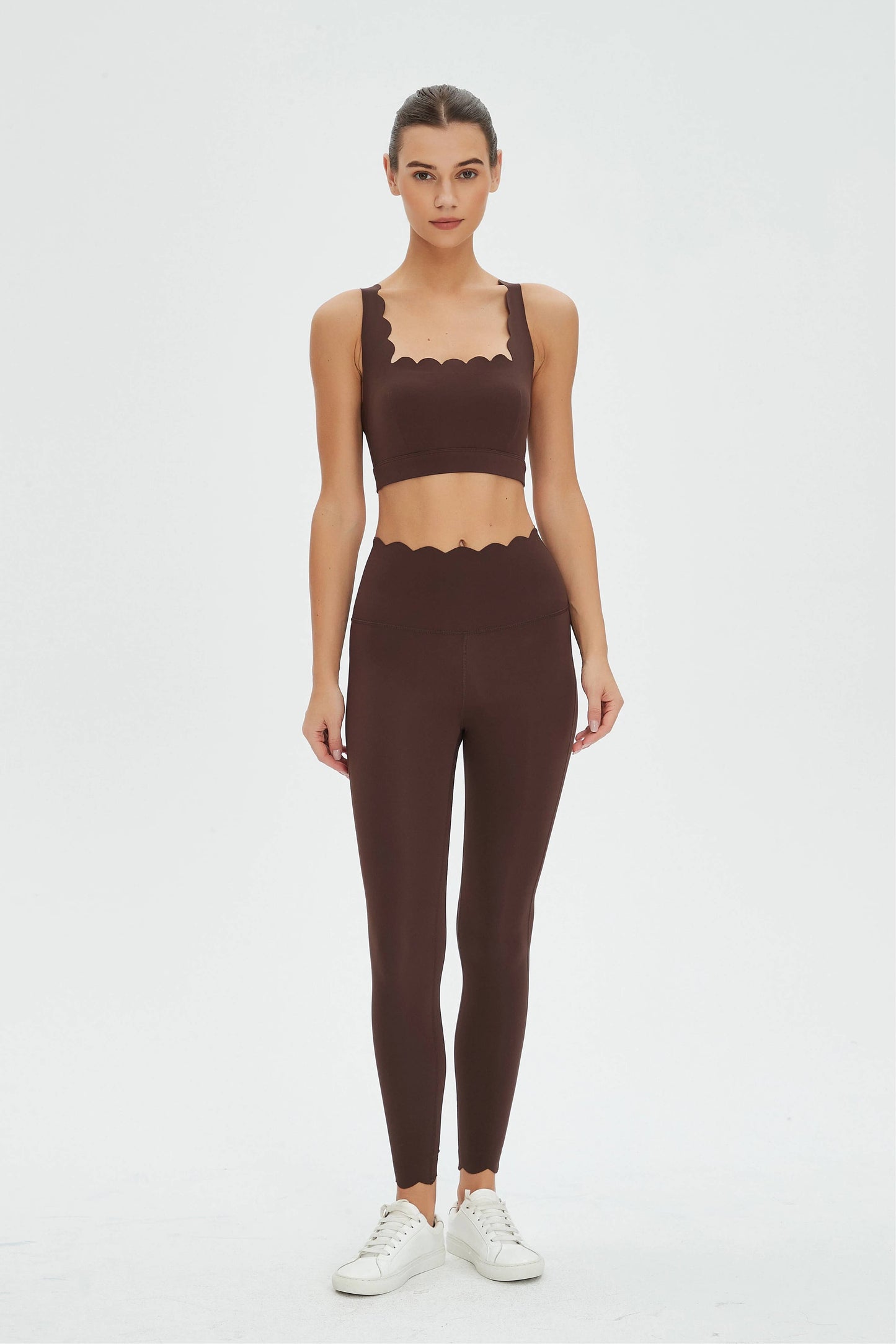 Sylvie Lycra® Scallop Sports Bra & Leggings Set