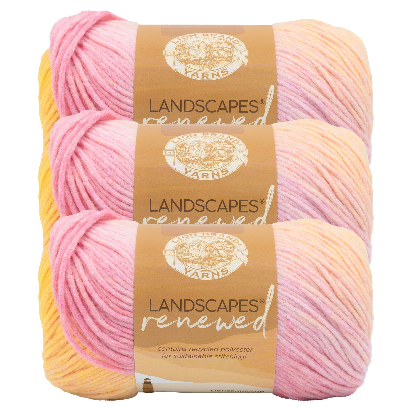 Lion Brand Yarn Landscapes Renewed Sherbet 3 Pack