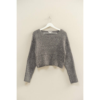 Textured Sweater With Relaxed Drop Sleeves