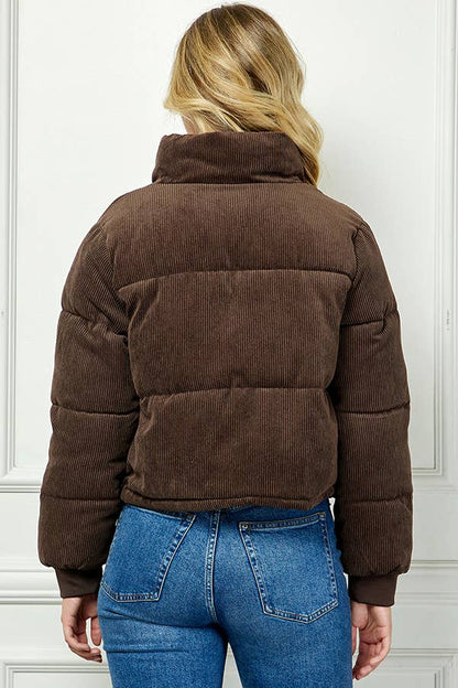 Quilted Corduroy Puffer Jacket