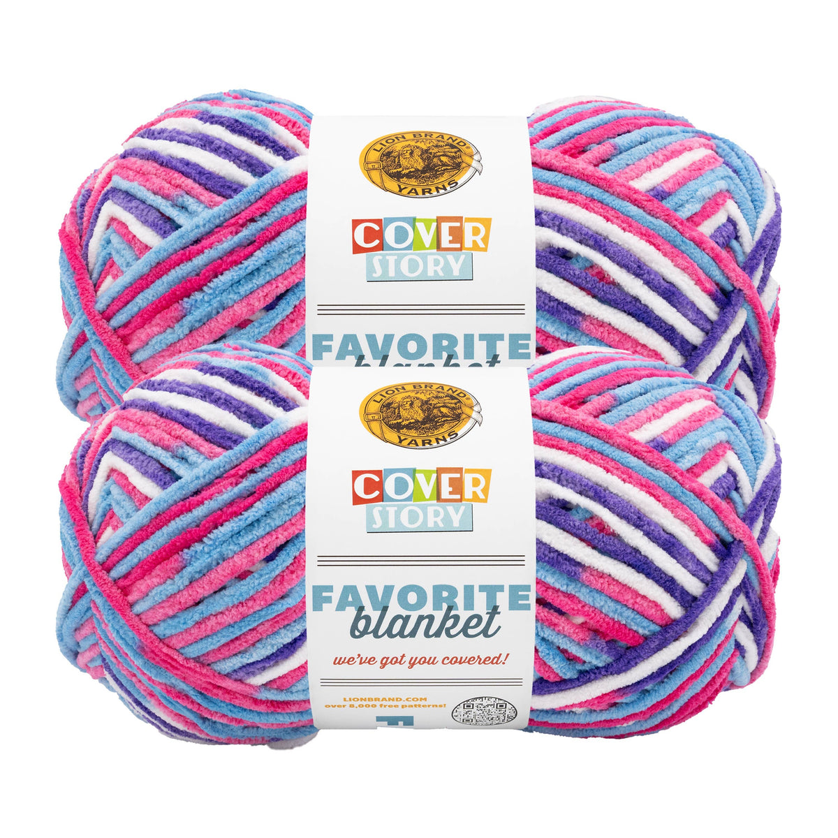 Lion Brand Yarn Cover Story Fave Blanket  2 Pack