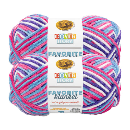 Lion Brand Yarn Cover Story Fave Blanket  2 Pack