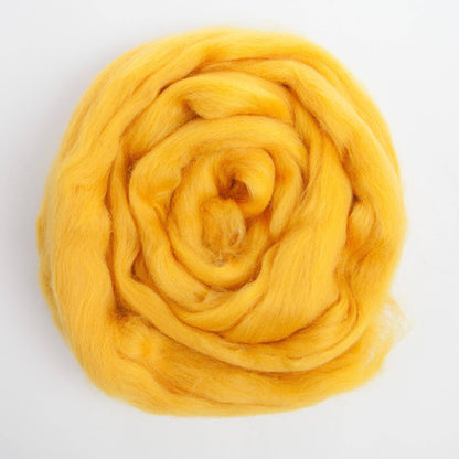 Merino Wool Top Roving, Gold, 1 ounce