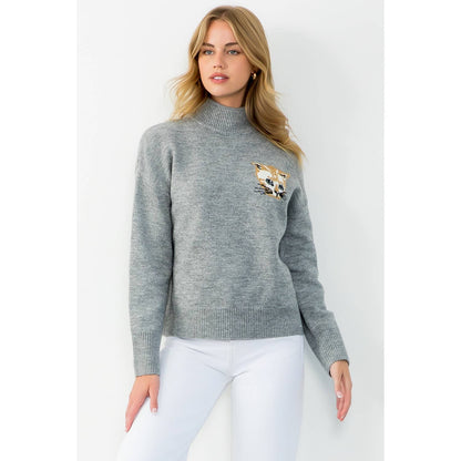 Mock Neck Knit Sweater