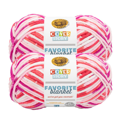 Lion Brand Yarn Cover Story Fave Blanket  2 Pack