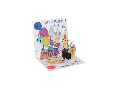 Party Cats Mini Pop-Up Birthday Card