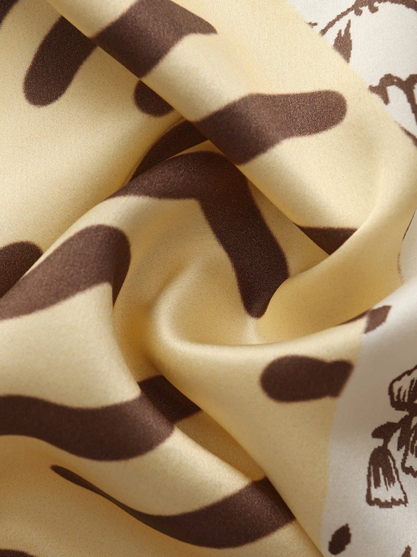 Square Silk Scarf with Animal Print
