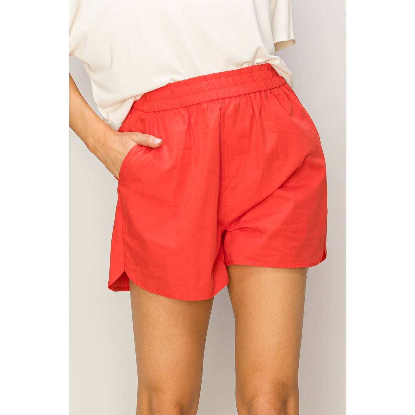 Poplin High Waist Shorts