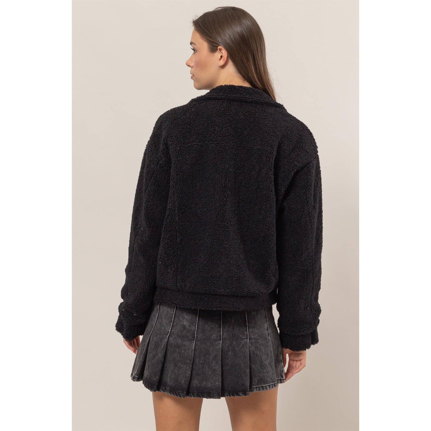 Sherpa Button-Front Jacket