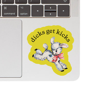 Dicks Get Kicks Funny Sarcastic High Quality Vinyl Sticker