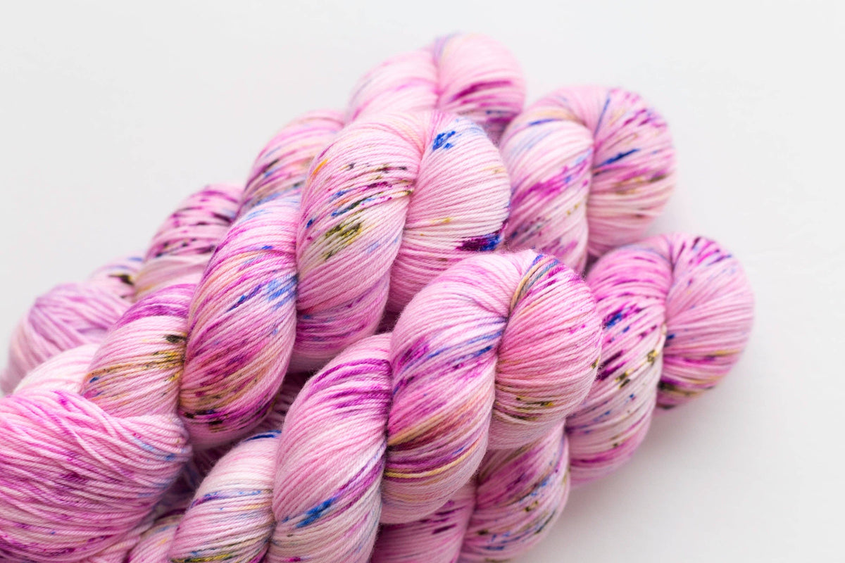 Wild Orchid Hnad Dyed SW Merino Nylon Yarn Indie Dyed