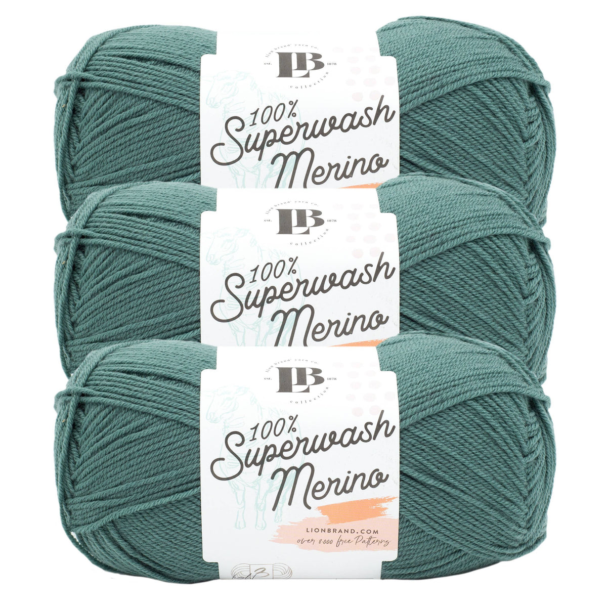 Lion Brand Yarn LB Collection Superwash Merino 3Pack