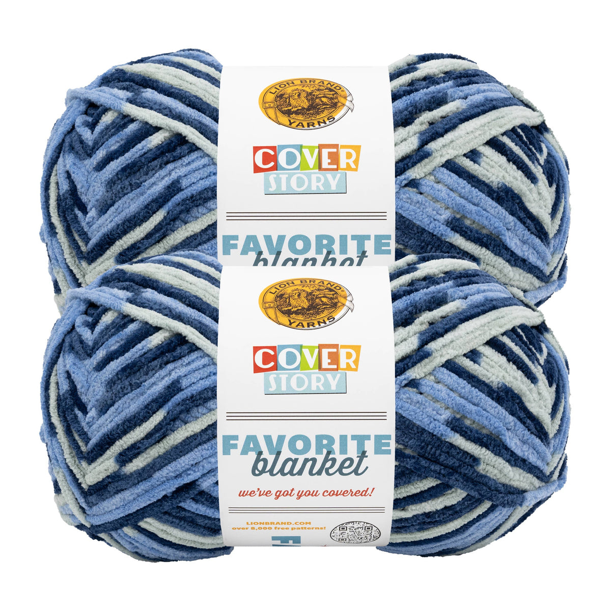 Lion Brand Yarn Cover Story Fave Blanket  2 Pack