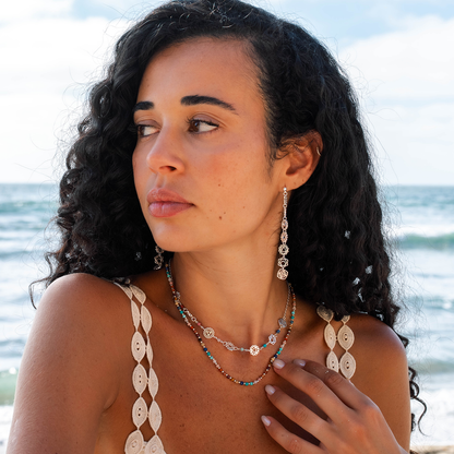 Silver Seven Chakras Healing Necklace