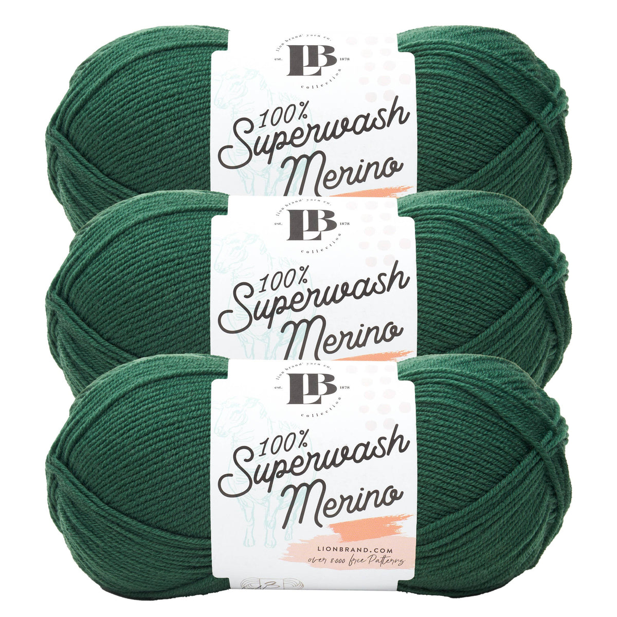 Lion Brand Yarn LB Collection Superwash Merino 3Pack