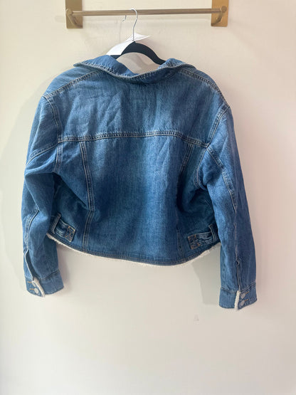 Fleece denim jacket