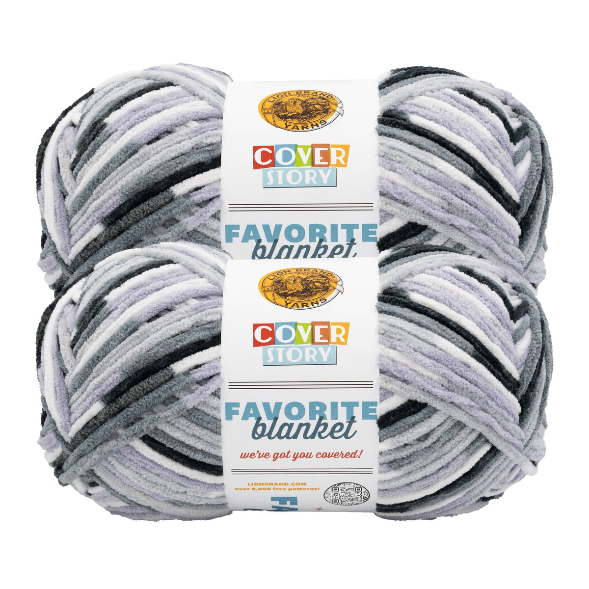 Lion Brand Yarn Cover Story Fave Blanket  2 Pack