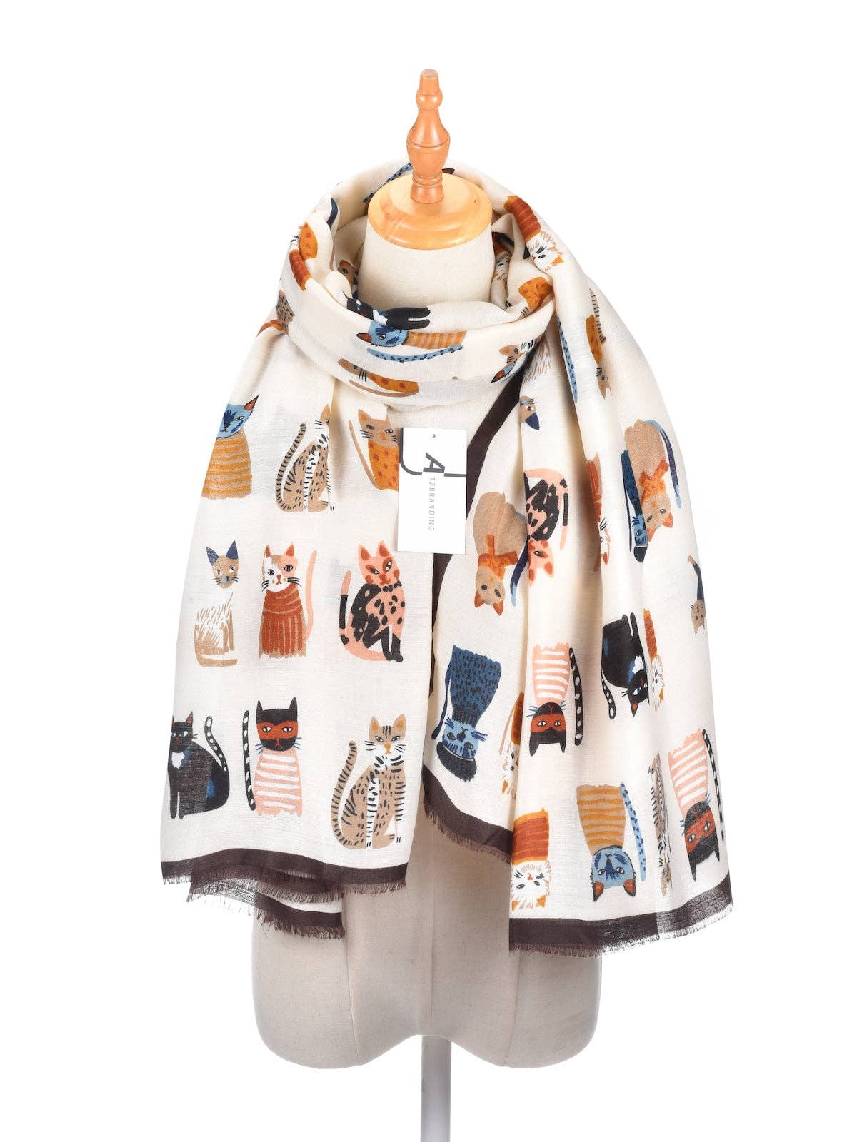 Scarvii - Cute Cartoon Cat Pattern Scarf