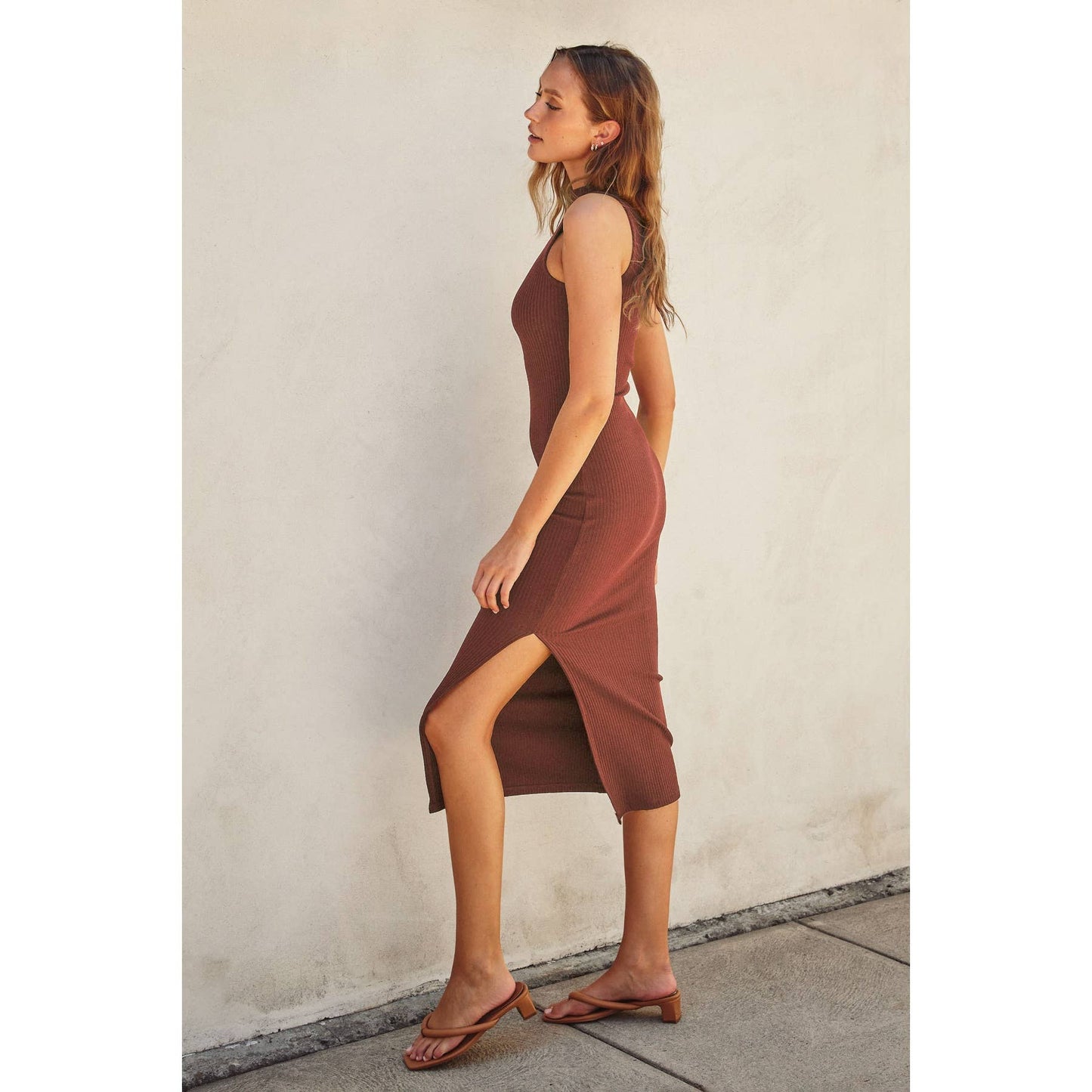 Keep It Simple Mock Neck Midi Slip Dress (1)