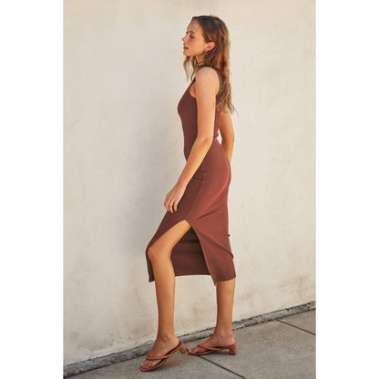 Keep It Simple Mock Neck Midi Slip Dress (1)