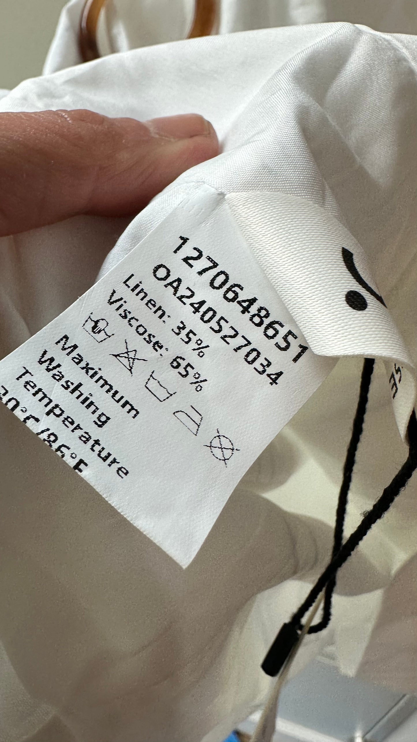 White Dress. Side gold metal detail