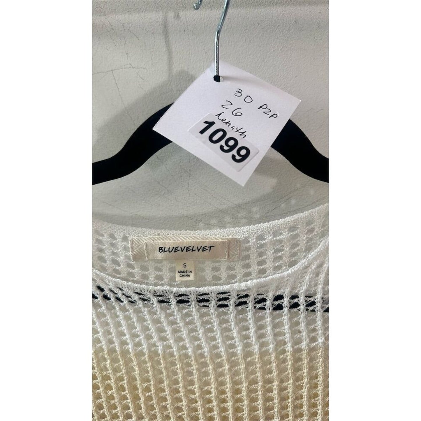 1099. BLUEVELVET Women's Colorblock Mesh Long Sleeve Top Multicolor Size S