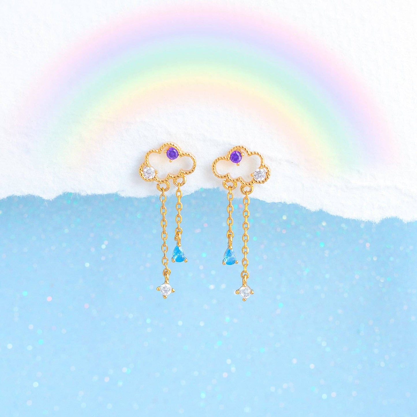 Reigning Clouds Dangle Earrings