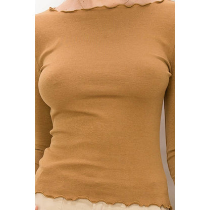 Lettuce Hem Long Sleeve Top