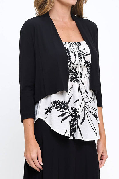 Made in USA Modal Open Front Bolero Cardigan