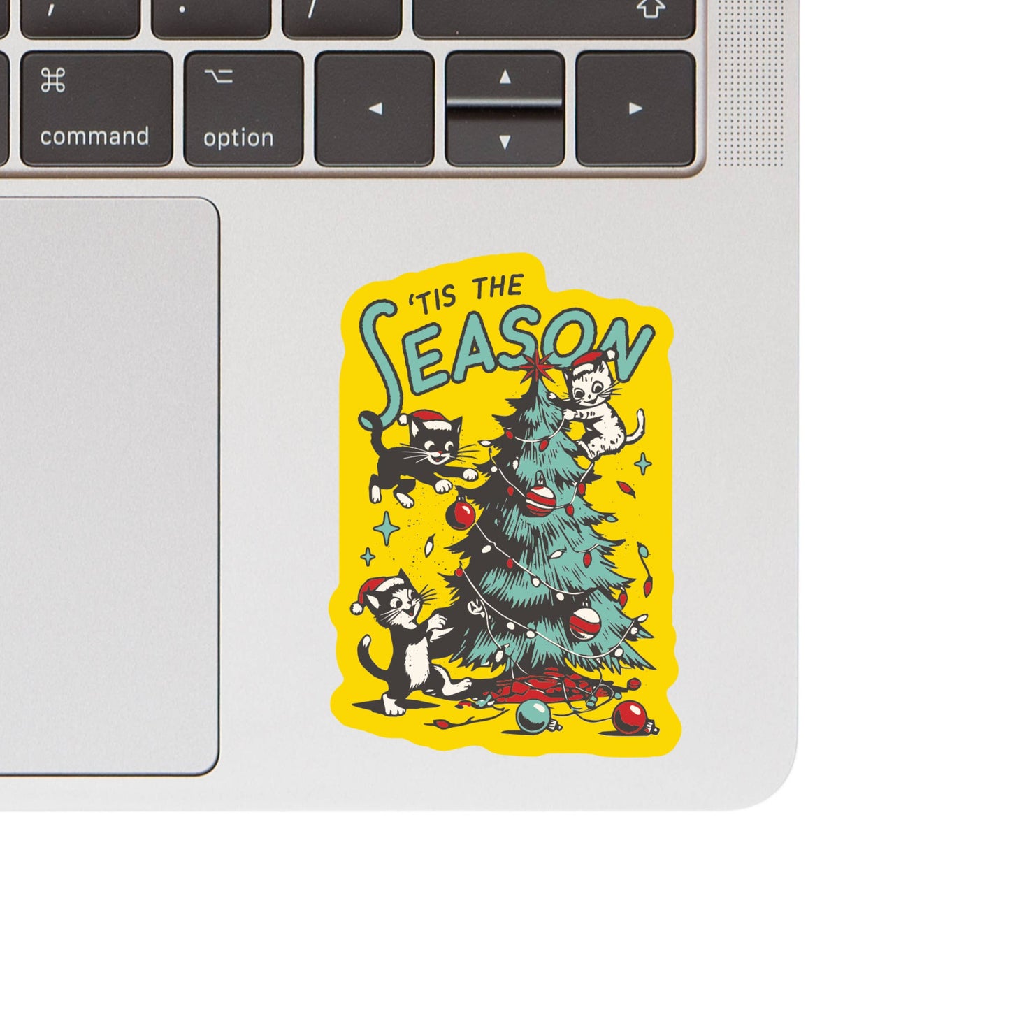 Holiday Christmas Kitty Cat Pet High Quality Vinyl Sticker