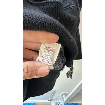 Black Zip-Up Jacket XS Fleece-Lined Casual