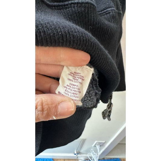 Black Zip-Up Jacket XS Fleece-Lined Casual