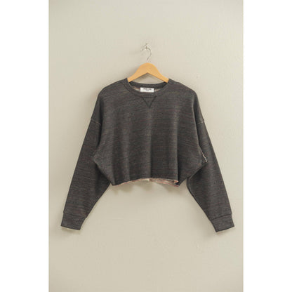 Drop-Shoulder Cropped Top