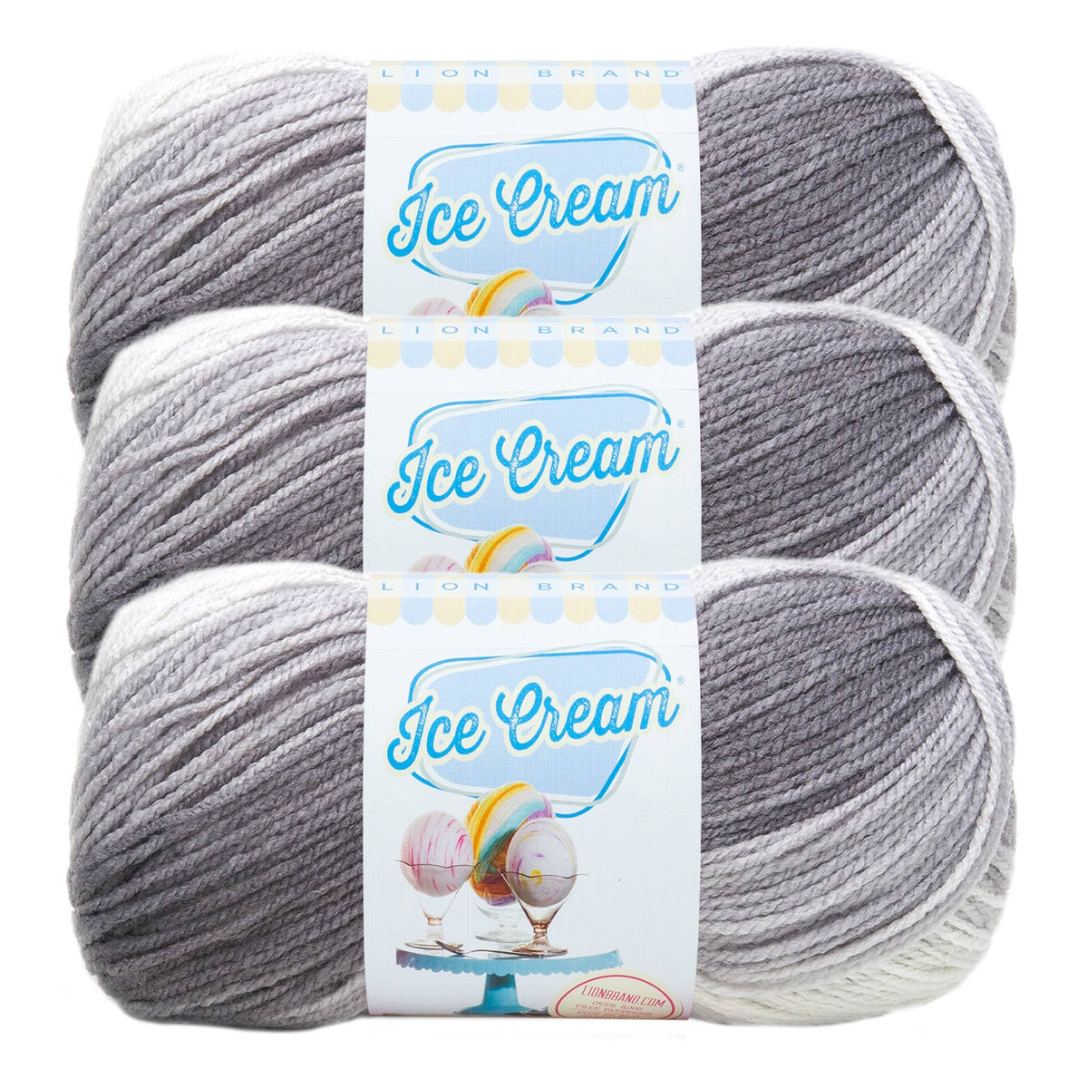 Lion Brand Yarn Ice Cream 3 Pack