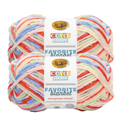 Lion Brand Yarn Cover Story Fave Blanket  2 Pack