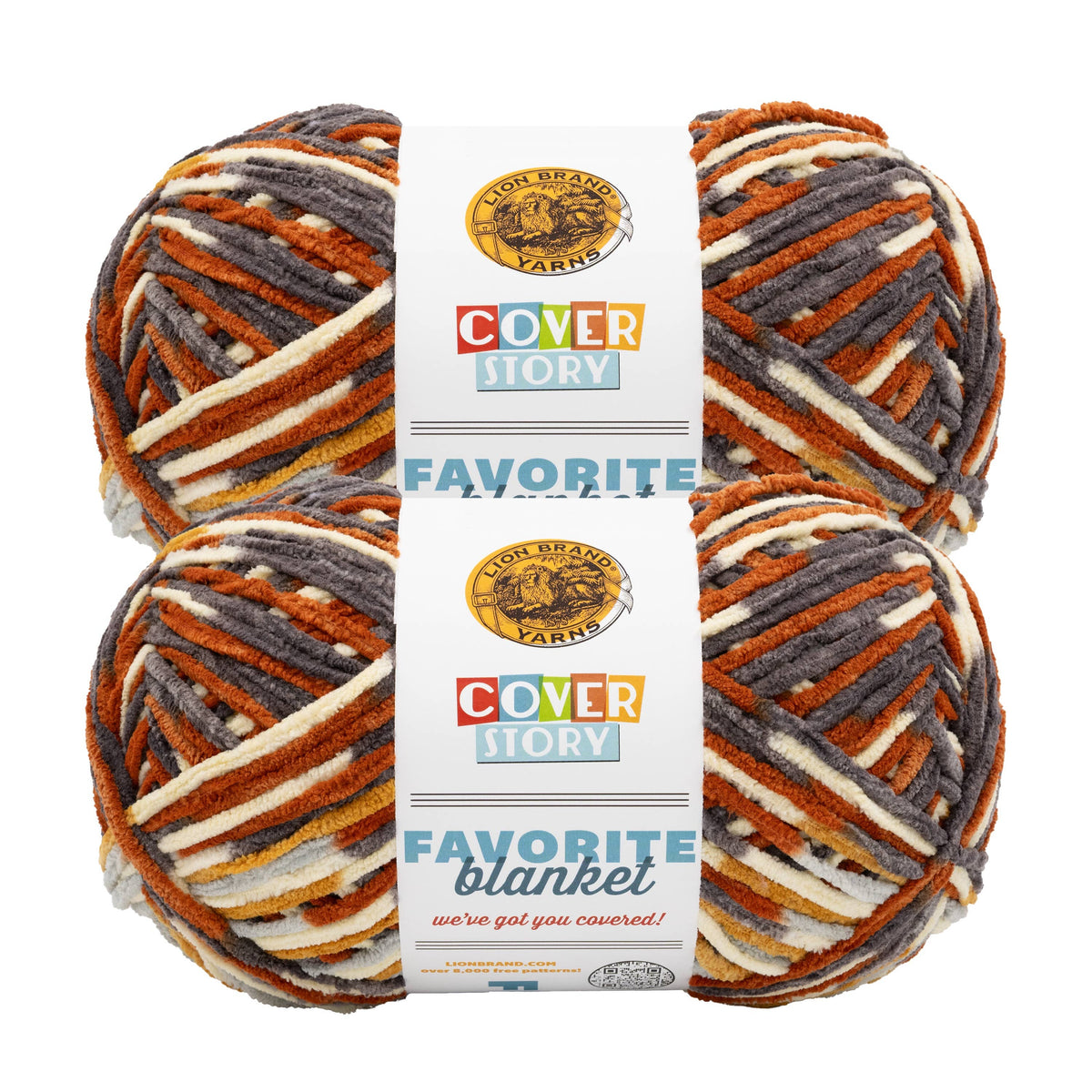 Lion Brand Yarn Cover Story Fave Blanket  2 Pack