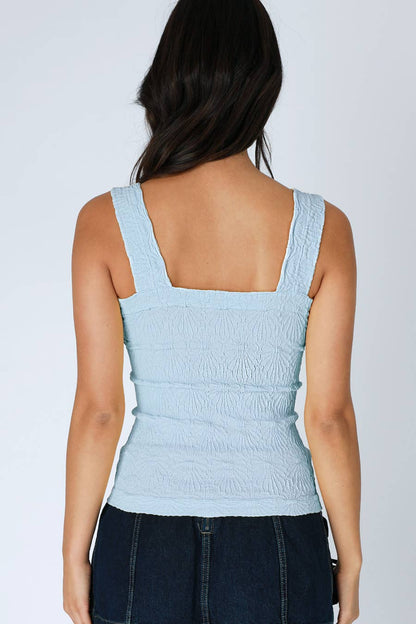 NS8416- Lace Textured Square Top